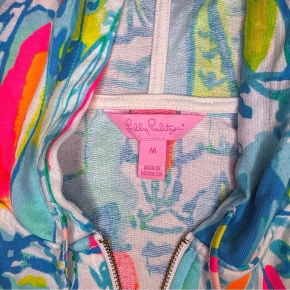 Lilly Pulitzer Mooring Full Zip Hoodie Beach and Bae size Medium - Picture 9 of 13